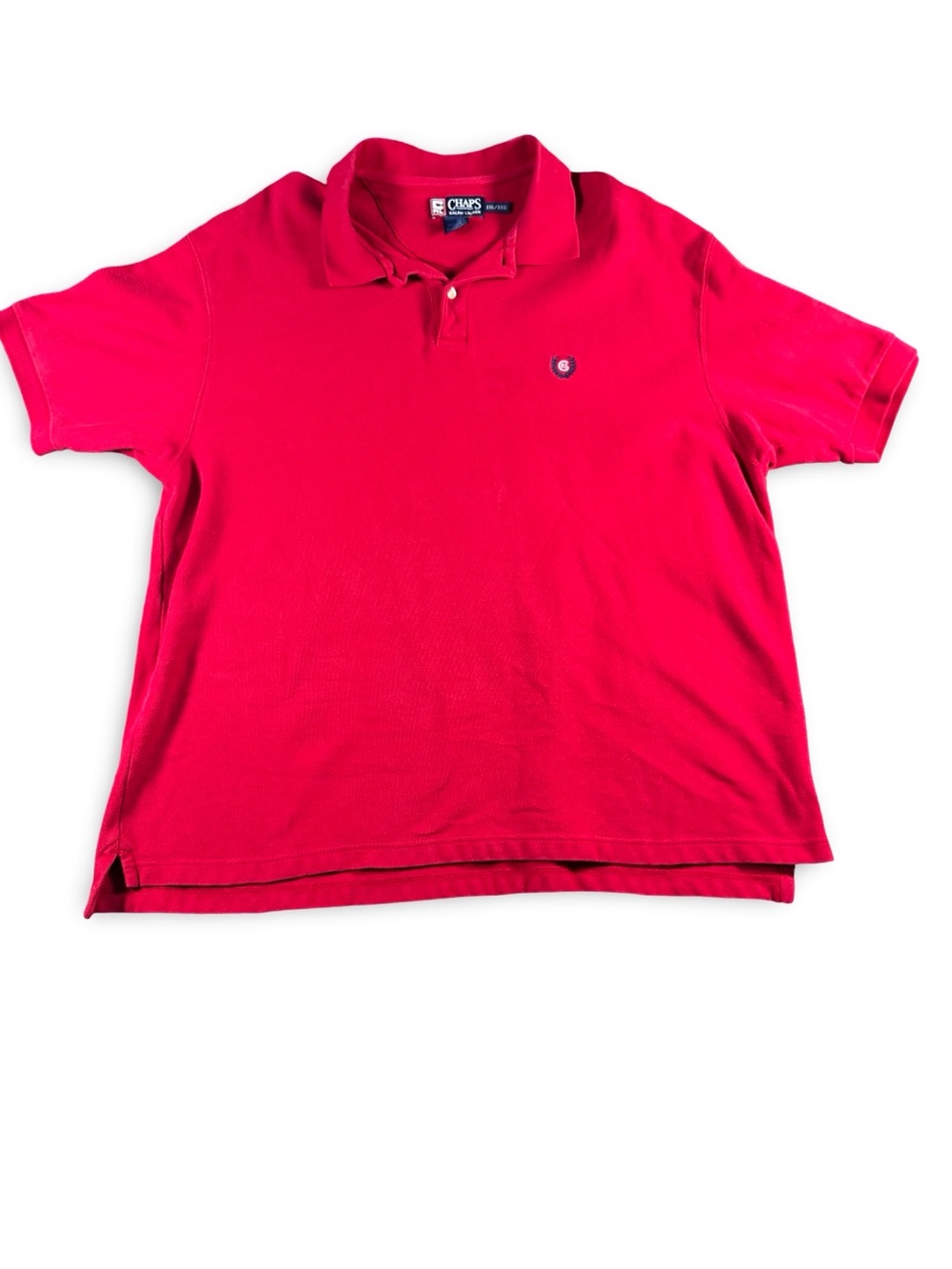 Chaps Ralph Lauren Polo Mens Big and Tall 2XL XXL XXG Red Short Sleeve